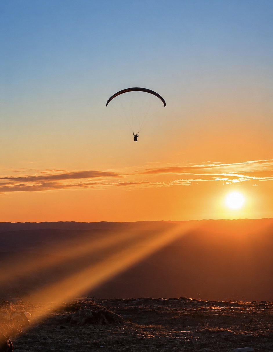 Vuelo en parapente tándem